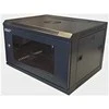 LEXI-Net 19" sieninė spinta 12U 600x450, keliamoji galia 60 kg, stiklinės durelės, išskleistos, juodos