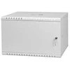 LEXI-Net 19" sieninė spinta Basic 6U 520x450, metalinės durelės, be nugarėlės, išlankstoma, pilka