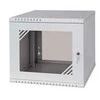 LEXI-Net 19" sieninė spinta Basic 9U 525x450, stiklinės durelės, be nugarėlės, išlankstoma, pilka