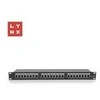 LYNX 19" komutacinė panelė, 24 prievadų, FTP Cat5e, 50µ, ekranuota, juoda