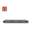 LYNX 19" komutacinė panelė, 24 prievadų, FTP Cat6a, 50µ, ekranuota, juoda