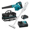 MAKITA RINKINYS 12V pūstuvas UB100D + DULKIŲ SIurblys CL108FD 1x2,0Ah KREPŠELIS CLX245SAX1