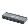 Šakotuvas Manhattan 190404 prijungimo stotis Laidinė USB 3.2 Gen 2 (3.1 Gen 2) Type-C pilka
