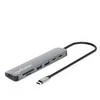 Šakotuvas Manhattan 190442 įkrovimo stotelė, laidinė, USB 3.2 Gen 1 (3.1 Gen 1), C tipo, pilka