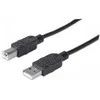 StarTech Manhattan USB 2.0 A/B USB kabelis 3 m USB A USB B Juoda