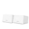 Maršrutizatorius MERCUSYS HALO H47BE WHOLE MESH WIFI 7 2PACK, Tri-Band, Standartinis belaidis: 6 GHz: IEEE 802.11be, 5 GHz: IEEE 802.11b/g/n/ac/ax/be mix, 2.4 GHz: IEEE 80g/2. n/ax mišrus, Viteza bevielis: 5760 Mbps esant 6 GHz, 2880 Mbps esant 5 GHz, 574 Mbps esant 2,4 GHz, Matmenys: 170 × 122,4 × 103,5 mm, Interfata: 3