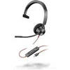 Ausinės HP Polimerinis „Blackwire 3310 Mono USB-C HS + USB-C/A“