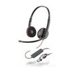 Hewlett Packard (HP) HP Poly Blackwire 3220 stereo USB-C ausinės + USB-C/A adapteris