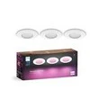„Signify Philips Hue“ įleidžiamas šviestuvas „Baltas &amp; Col. Amb. Slim“, 90 mm, 3 vnt., balta