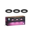 „Philips Hue Slim“ įleidžiamas taškinis juodas 90 mm 3er Pack