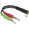 PremiumCord PREMIUMCORD Adaptér 4pólový jack3,5mm pro sluchátka a mikrofon, 30cm