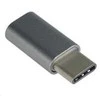 PremiumCord Adapteris USB-C/male - USB2.0 Micro-B/female, metallic pilkas
