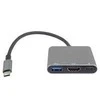 PremiumCord USB-C į HDMI + USB3.0 + PD adapteris, 4K ir FULL HD 1080p raiška