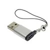 „PremiumCord“ adapteris USB3.0 A kištukas – USB-C Female, sidabro spalvos su pakabinama ąsele