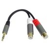 „PremiumCord“ kabelio HQ lizdas 3,5 mm vyriškas – 2 x CINCH moteriškas 15 cm
