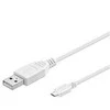 PremiumCord microUSB cable 3m, baltas