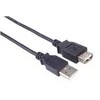 PremiumCord USB 2.0 Extension Cable, A-A, 1m juodas