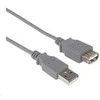 PREMIUMCORD Kabelis USB 2.0 A-A 5m, prailginimas (M/F) pilkas
