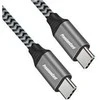 PREMIUMCORD kabelis USB-C M/M, 100W 20V/5A 480Mbps medvilnės pynė, 2m