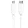 PREMIUMCORD USB-C–USB-C laidas, 60 W, 480 Mbps, silikoninis, baltas, 1,5 m