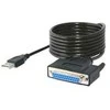 Kabelis USB PremiumCord USB-A - DB-25 1 m Juodas (kuprint2)