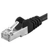 PremiumCord PREMIUMCORD Patch kabelis CAT6a S-FTP, RJ45-RJ45, AWG 26/7 0,25 m juodas