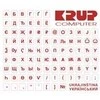 Klaviatūra PremiumCord PremiumCord klaviatūros lipdukas ukrainietiškas, raudonas