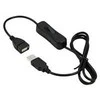 PREMIUMCORD USB 2.0 prailginimo laidas su įjungimo/išjungimo jungikliu, 1 m, juodas