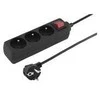 Galios juosta PremiumCord 3 lizdai 2 m juoda (ppa3k-02Bk)