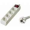 PREMIUMCORD Prailginimo laidas 230V 7m, 4 lizdai + jungiklis, baltas