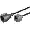 Goobay Maitinimo kabelis PremiumCord PREMUMCORD Kabelis Maitinimo šaltinis 230V prailginimas 23 cm su EURO juntis UPS - ppu1-01