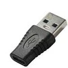 PremiumCord USB adapteris USB 3.0 A - USB-C (M/F), juodas