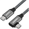 „Premiumcord“ USB-C lenktas kabelis (USB 3.2 GEN 2, 3A, 60 W, 20 Gbit/s) 0,5 m