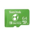 Atminties kortelė SanDisk Nintendo Micro SDXC UHS-I kortelė, skirta Nintendo Switch, Yoshi Edition- 64GB, Iki 100MB/s skaitymo; iki 90MB/s rašyti