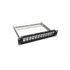 Solarix 10 colių modulinis plikas skydelis Solarix 12 prievadų 1U SX12M-0-STP-BK-UNI-N-10