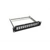 Solarix 10 colių modulinis plikas skydelis Solarix 12 prievadų 1U SX12M-0-STP-BK-UNI-N-10