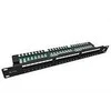 SX24L-5E-UTP-BK 19" patch panel Solarix 24 x RJ45 CAT5E UTP su listwą 1U