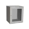 Solarix sulankstoma sieninė spinta SENSA LITE 12U 450mm, durelių stiklas, RAL 7035, SENSA-L-12U-545-11-G