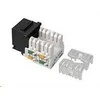 Solarix Cut-in Keystone CAT5E UTP RJ45 juodas gnybtų blokas 90° SXKJ-5E-UTP-BK-90