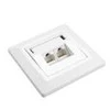 Solarix lizdas 2 x CAT5e UTP RJ45 įleidžiamas baltas SX9-2-5E-UTP-WH