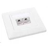 Solarix lizdas CAT6 STP 2 x RJ45 paviršiaus baltumas SX9-2-6-STP- WH