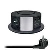 Solight 3z + USB A+C 20W PD výsuvný blok zásuvek 2m juoda