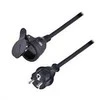 Solight prailginimo laidas - jungtis, 1 lizdas, 30m, 3 x 1,5mm2, guminis, juodas