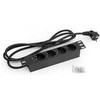 Listwa zasilająca Triton TRITON 10" rozvodný panel 4x230V DIN- 2m, černý