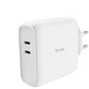 TRUST įkroviklis MAXO 65W, 2x USB-C, baltas
