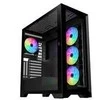 Vein X „VeinX“ korpusas GL29AL-BK, ATX, permatomas šoninis skydelis, 4 x 120 mm ARGB ventiliatoriai, ARGB šakotuvas, juodas