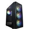 „VeinX“ korpusas ME19A vidutinio dydžio bokštas, be spyruoklių, 1x USB3.0, 1x USB2.0, 4x 120 mm ARGB ventiliatoriai, 1x ARGB valdiklis, juodas