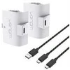 VENOM baterijos Xbox serijai / Xbox One valdikliams balta (2x1100mAh) + 3 metrų laidas