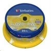 VERBATIM 25x DVD+RW SERL 4,7GB 4x Spindel matt sidabrinis paviršius