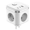 Viking maitinimo adapteris Y33, 3x 230 V, 1x USB-A, 2x USB-C, ON/OFF mygtukas, baltas
